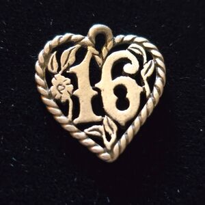 Retired James Avery Sweet 16 Heart Charm As Is
